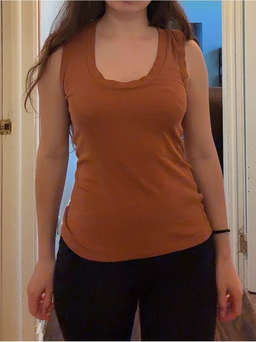 a new day Women’s Scoop Neck Tank Top in Rust Brown